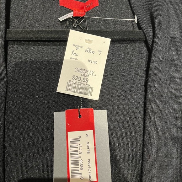 Black open cardigan with button sleeves - Picture 5 of 6